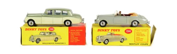 DIECAST - X2 VINTAGE DINKY TOYS DIECAST MODEL CARS
