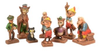 PINOCCHIO - VINTAGE PINOCCHIO SYROCO WOOD FIGURINES