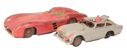 TWO VINTAGE TINPLATE FRICTION MOTOR CARS