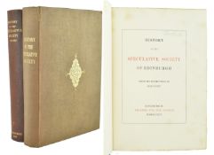 SCOTTISH HISTORY. TWO VOLUMES OF THE HISTORY OF THE SPECULATIVE SOCIETY