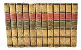 BINDINGS. 1820 THE WORKS OF SAMUEL JOHNSON IN TWELVE VOLUMES, FULL DICED CALF