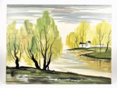 LIN FENGMIAN 林风眠 (1900-1991) - SUMMER WILLOW