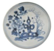 QING DYANSTY TEK SING SHIPWRECK SAUCER 清 青花小蝶 - 的星船货