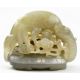 QING JADE CRANE AND TURTLE CARVING 清 青玉 龟鹤齐寿把件 - Bild 1 aus 5