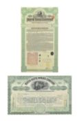 1911 IMPERIAL CHINESE £20 RAILWAY BOND & ANOTHER 清 盛宣怀铁道债券
