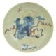 QING GE-TYPE BLUE AND WHITE UNDERGLAZE RED CHARGER 清 哥窑青花釉里红狮子滚绣球盘 - Bild 1 aus 6