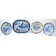 FOUR QING DYNASTY BLUE AND WHITE PORCELAIN PLATES 清 青花山水盘四件 - Bild 1 aus 9