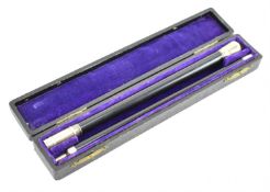 CASED GEORGE VI SILVER MOUNTED CONDUCTOR'S BATON 1939