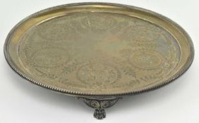 19TH CENTURY VICTORIAN HALLMARKED SILVER SALVER TRAY