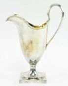 HALLMARKED LONDON SIVER PITCHER JUG WITH SQUARE BASE
