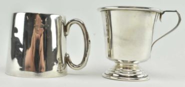 TWO HALLMARKED SILVER CHRISTENING CUPS
