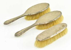 GEORGE V THREE PIECE SILVER HALLMARKED DRESSING TABLE VANITY SET