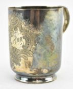 GEORGE V HALLMARKED SILVER CHRISTENING MUG BY WALKER & HALL