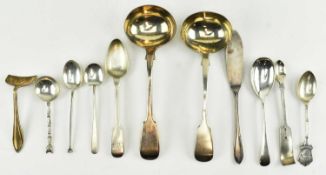 COLLECTION OF ELEVEN HALMARKED SILVER FLATWARE