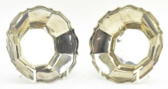PAIR OF GEORGE V HALLMARKED SILVER DISHES