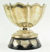 EDWARD VII HALLMARKED SILVER BOWL WITH STAND