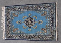 EARLY 20TH CENTURY PERSIAN ISLAMIC GHOUM FLOOR RUG