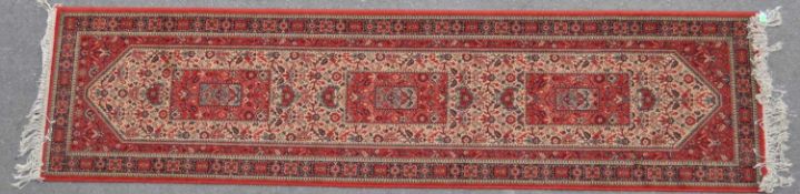 VINTAGE 20TH CENTURY PERSIAN SUPER KESHAN RUNNER RUG
