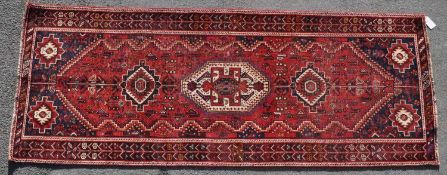20TH CENTURY SOUTH WEST PERSIAN ISLAMIC QASHGAI RUNNER RUG