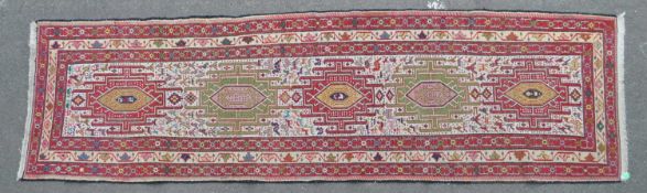 20TH CENTURY TURKOMEN STYLE KILLIM RUNNER RUG