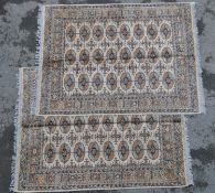 TWO 20TH CENTURY BOKHARA RUGS
