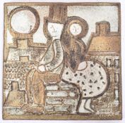 NOOMI BACKHAUSEN - ROAD RELIEF - A DANISH STONEWARE WALL HANGING