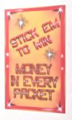 STICK EM TO WIN - FAIRGROUND / FUNFAIR PERSPEX SIGN