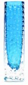 GEOFFREY BAXTER FOR WHITEFRIARS 'NAILHEAD' GLASS VASE IN KINGFISHER BLUE