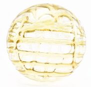 MID CENTURY 1960S YELLOW MURANO GLASS PENDANT CEILING LIGHT SHADE BY DORIA