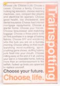 TRAINSPOTTING - VINTAGE 1996 CHOOSE LIFE COMMERCIAL WALL POSTER
