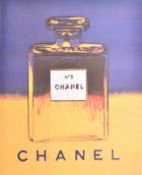 ANDY WARHOL - VINTAGE 1997 CHANEL NO. 5 LITHOGRAPH IN BLUE & YELLOW