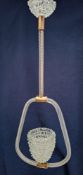 BAROVIER & TOSO OF MURANO - MID CENTURY ITALIAN HAND BLOWN CEILING PENDANT LIGHT