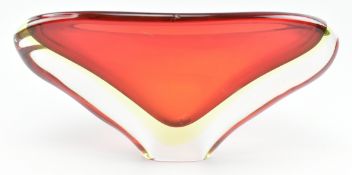 ATTR. FLAVIO POLI FOR SEGUSO - ITALIAN MID CENTURY SOMMERSO GLASS CENTREPIECE