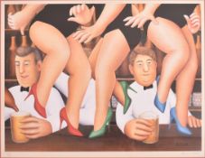 BERYL COOK - DANCING ON THE BAR - LIMITED EDITION COLOUR LITHOGRAPH