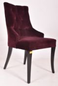 PRIVATE COLLECTION OF DERREN BROWN - THE ODD CHAIR COMPANY VELVET CHAIR