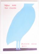 DAVID SHRIGLEY (B. 1968) - YOU ARE TOO CLOSE PLEASE MOVE BACK - 2020 LITHOGRAPH