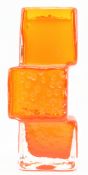 GEOFFREY BAXTER FOR WHITEFRIARS - 'DRUNKEN BRICKLAYER' GLASS VASE IN TANGERINE COLOURWAY