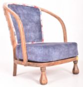 20TH CENTURY ART DECO WALNUT FRAMED ARMCHAIR