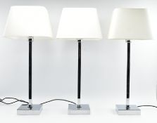 CHELSOM - SET OF THREE HIGH END DESIGN TABLE LAMPS