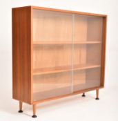MID 20TH CENTURY TEAK AND GLASS BOOKCASE CABINET