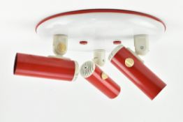 TARGETTI SANKEY - ITALIAN MD CENTURY 1970S THREE SPOT CEILING LIGHT