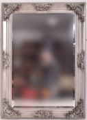 JULIAN BOWN - CONTEMPORARY SILVER FRAMED MIRROR