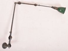 DUGDILLS - MID CENTURY INDUSTRIAL ENGINEERS ARTICULATED WALL LIGHT
