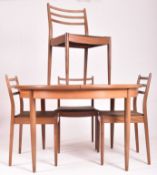 VICTOR B. WILKINS FOR G-PLAN - FRESCO MID CENTURY 1960S TEAK TABLE WITH CHAIRS