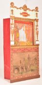 LARGE FRENCH CIRCA 1900 HAND PAINTED WOOD GUIGNOL PUPPET THEATRE