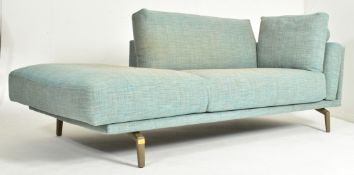 CONTEMPORARY BRITISH DESIGN UPHOLSTERED CHAISE LOUNGE SETTEE