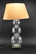 BELIEVED PORTA ROMANA - GLASS & CHROME GLOBES DESK TABLE LAMP