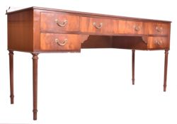 EARLY 20TH CENTURY MAHOGANY CROSSBANDED SIDEBOARD ON LEGS