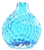 GEOFFREY BAXTER FOR WHITEFRIARS - 'ONION' GLASS VASE IN KINGFISHER BLUE