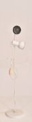 RETRO MID CENTURY 1970S WHITE METAL TWIN SPOTS FLOOR STANDARD LAMP